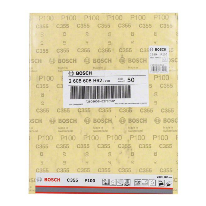 Bosch Schleifblatt C355 Papierschleifblatt 230 x 280 mm 100