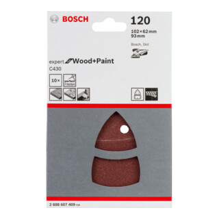 Bosch Schleifblatt C430 11 Löcher 102 x 62 93 mm