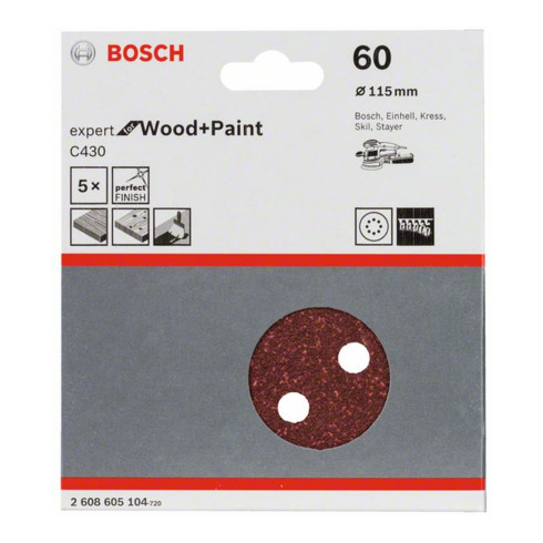 Bosch Schleifblatt C430 115 mm 60 8 Löcher Klett