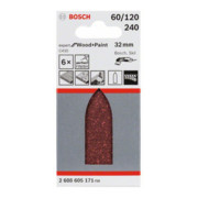 Bosch Schleifblatt C430 32 mm 60 120 240 ungelocht Klett-3