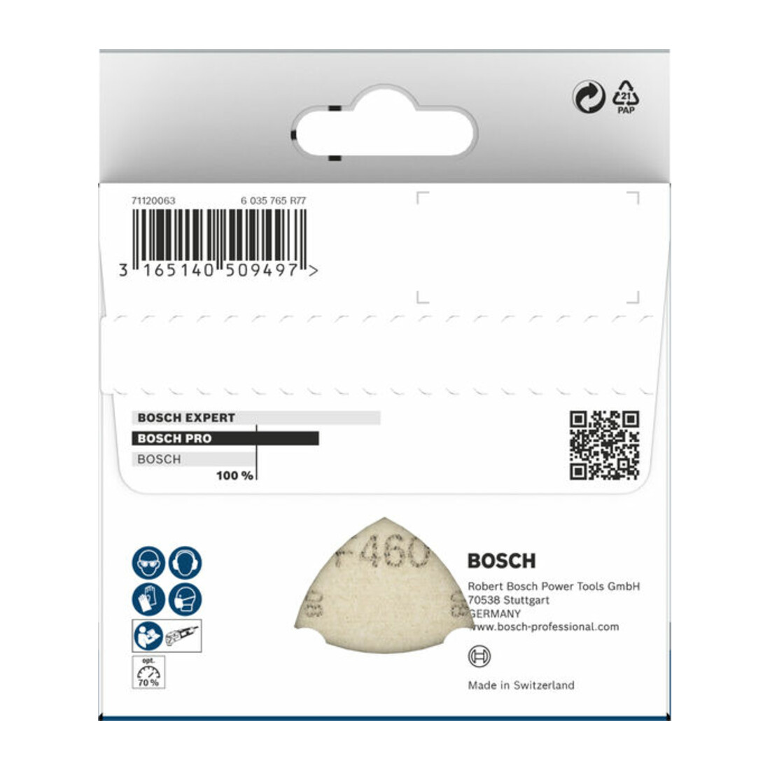 Bosch Schleifblatt C430 93 mm 60 80 100 120 180 6 Löcher Klett