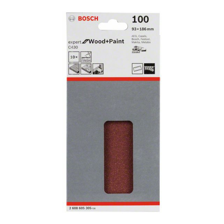 Bosch Schleifblatt C430 93 x 186 mm 100 8 Löcher
