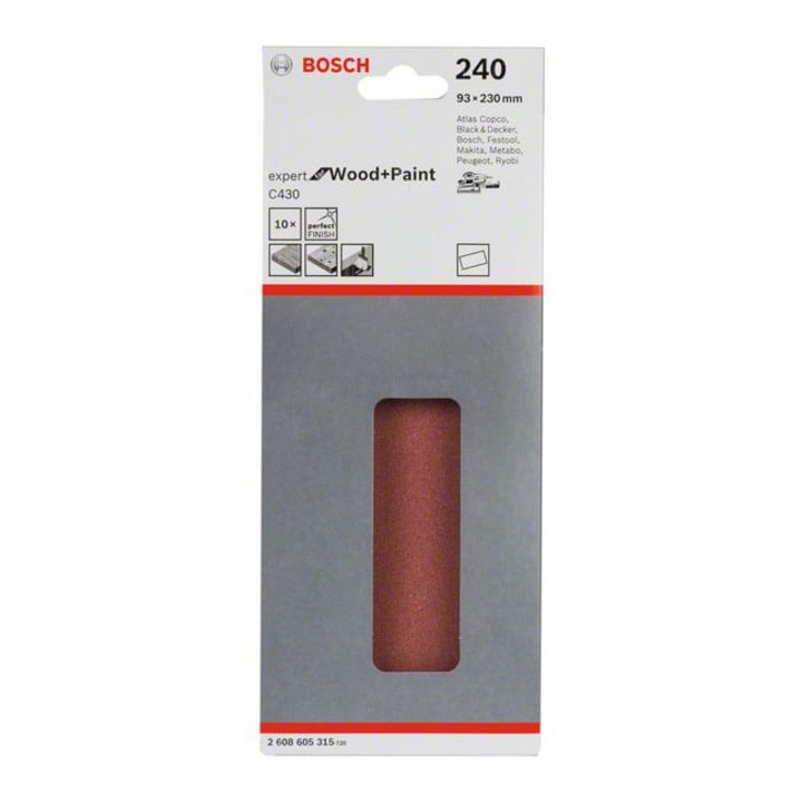 Bosch Schleifblatt C430 93 x 230 mm 240 ungelocht gespannt