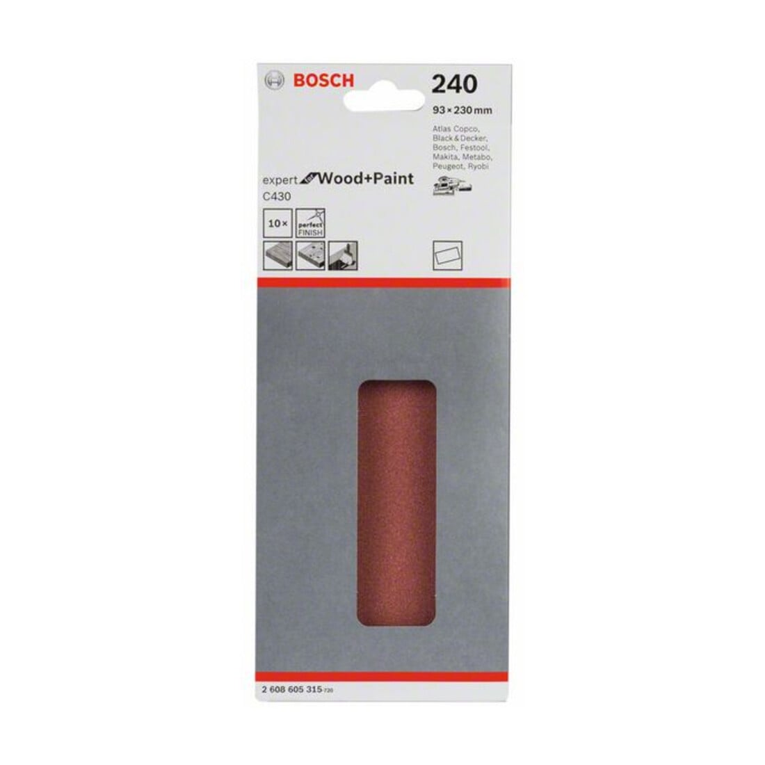 Bosch Schleifblatt C430 93 x 230 mm 240 ungelocht gespannt