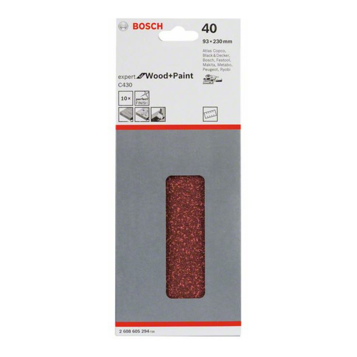 Bosch Schleifblatt C430 93 x 230 mm 40 8 Löcher gespannt
