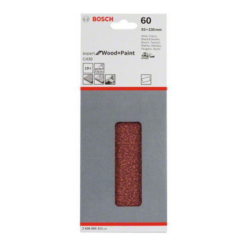 Bosch Schleifblatt C430 93 x 230 mm 60 ungelocht gespannt