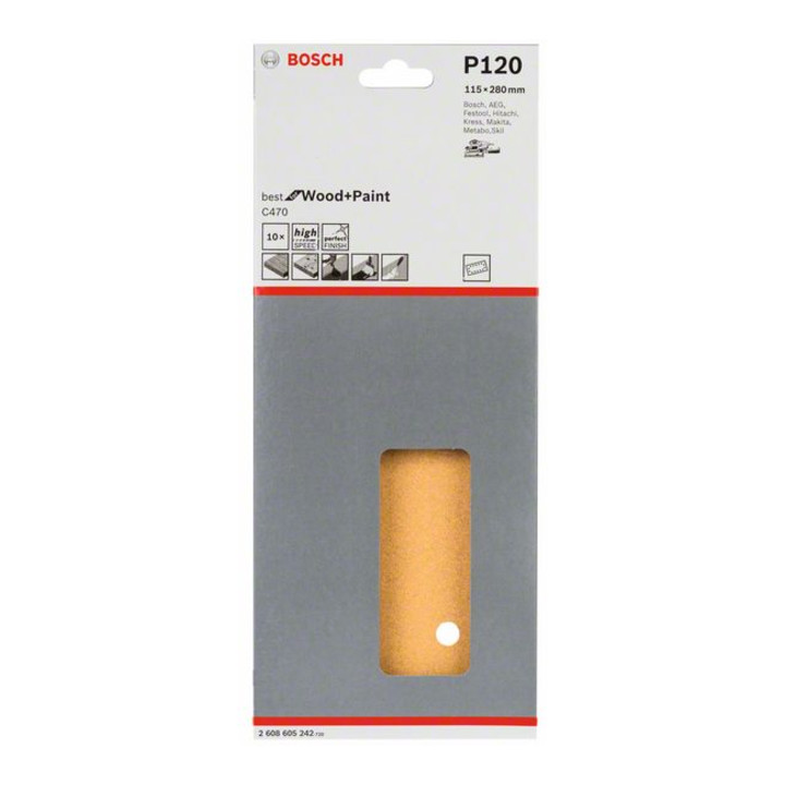 Bosch Schleifblatt C470 115 x 280 mm 120 14 Löcher gespannt