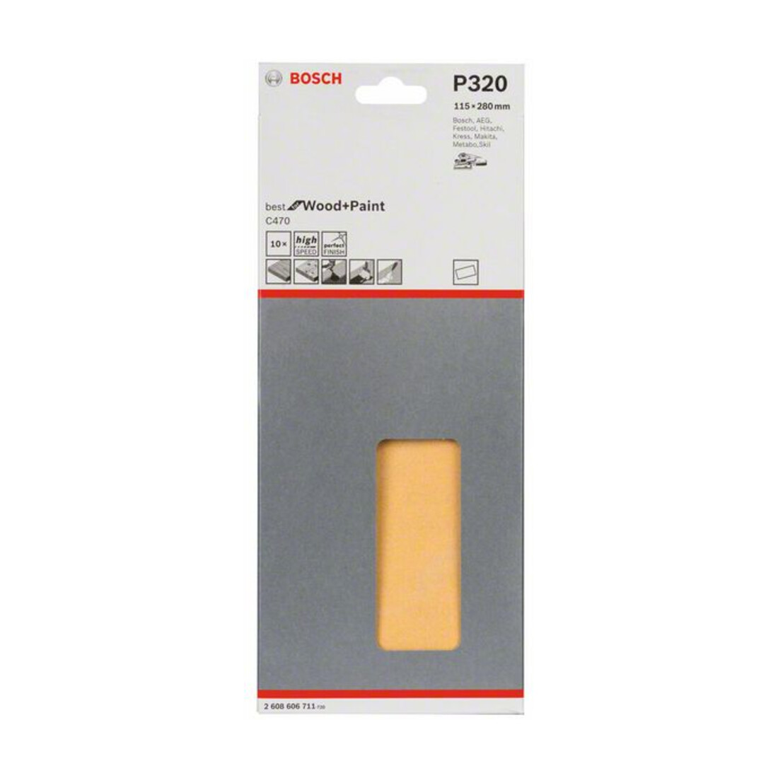 Bosch Schleifblatt C470 115x280 ungelocht