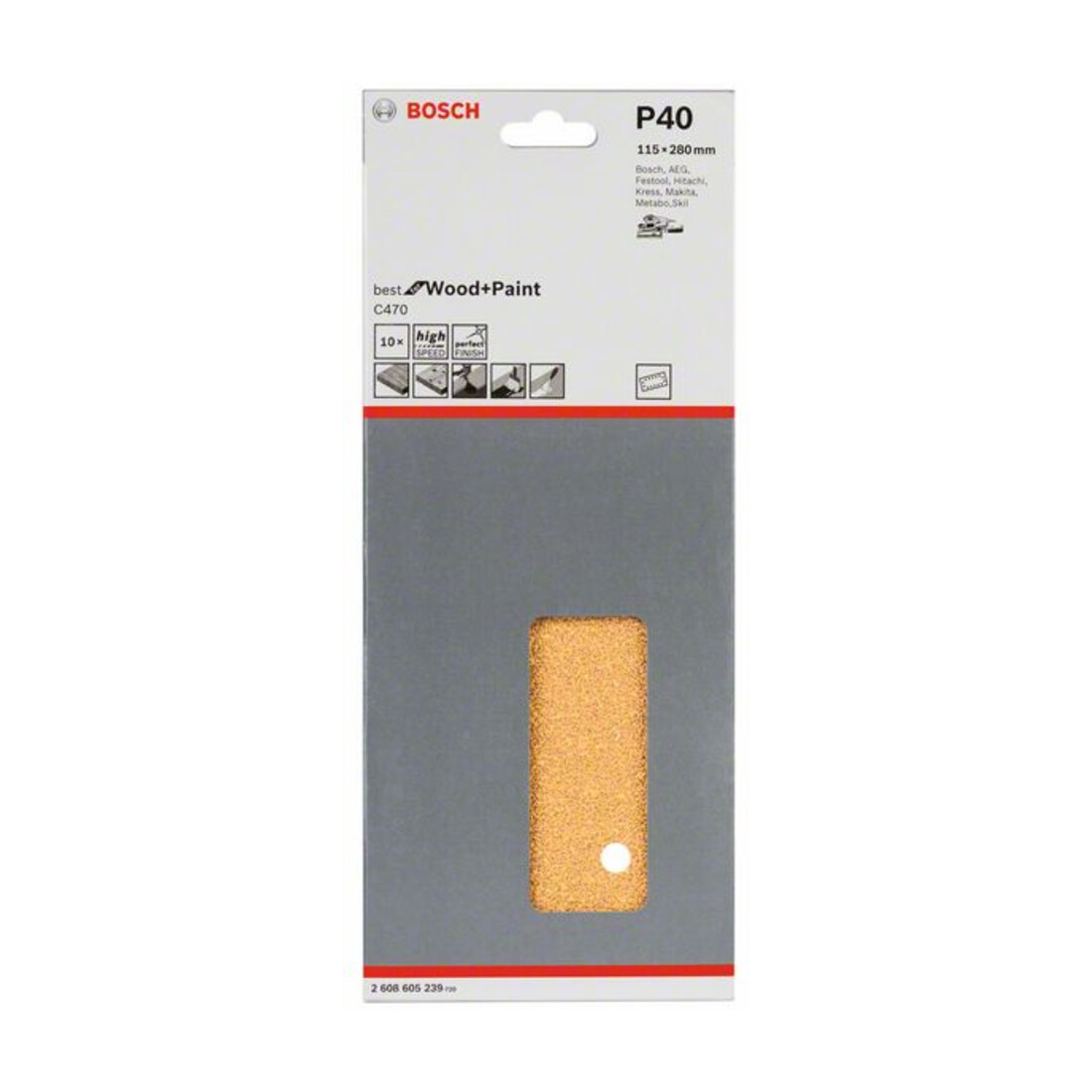 Bosch Schleifblatt C470 115x280 14 Löcher