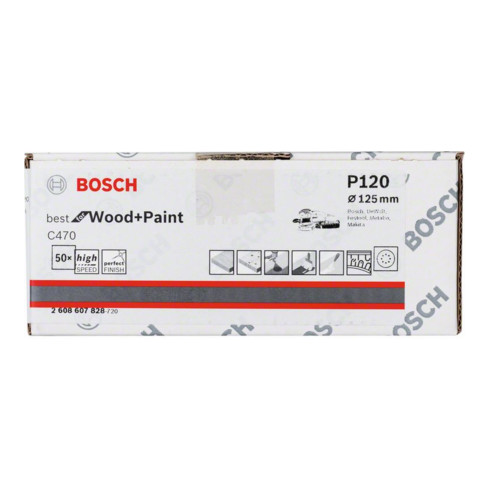 Bosch Schleifblatt C470 125 mm 120 8 Löcher Klett