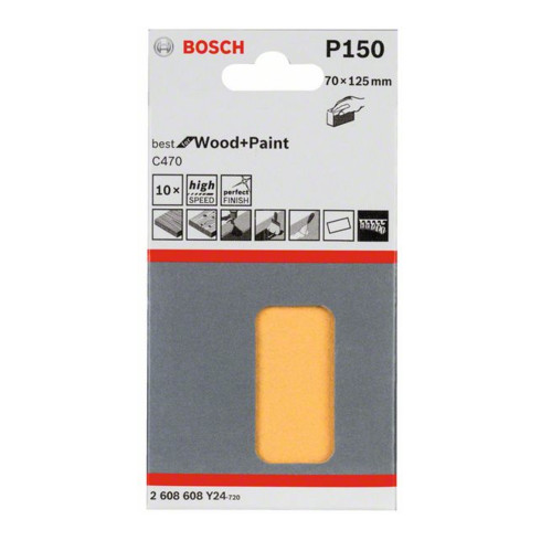 Bosch Schleifblatt C470 70 x 125 mm 150 ungelocht