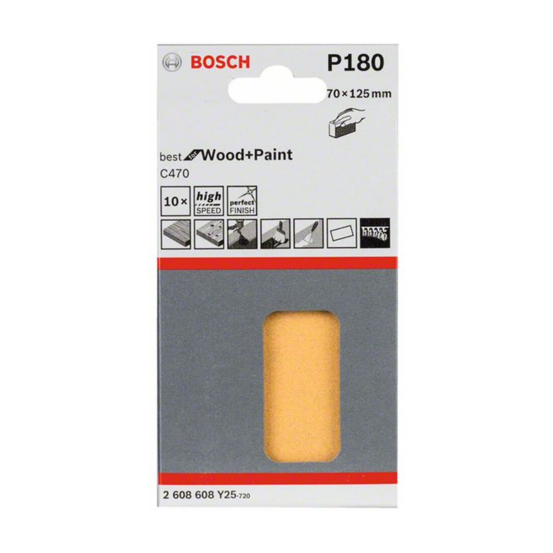 Bosch Schleifblatt C470 70 x 125 mm 180 ungelocht