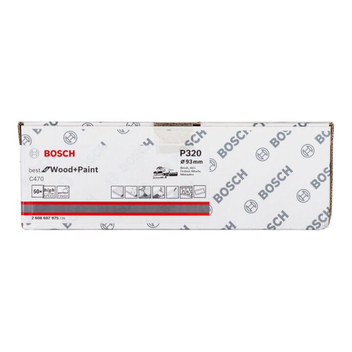Bosch Schleifblatt C470, 8 Löcher, Klett, 93 x 186 mm, 320