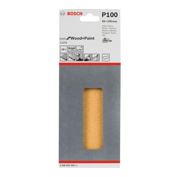 Bosch Schleifblatt C470 93 x 230 mm 100 8 Löcher gespannt