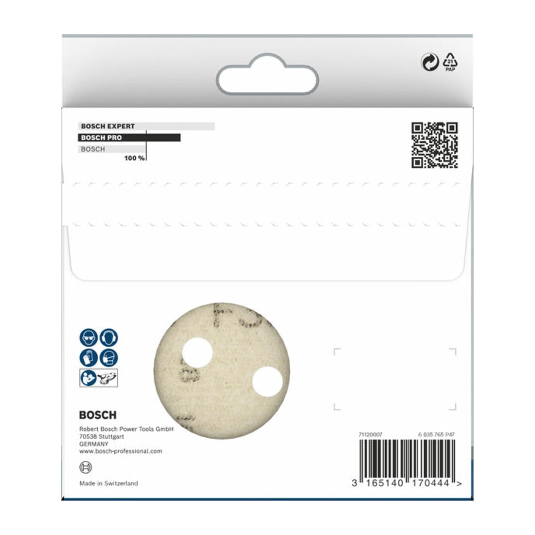 Bosch Schleifblatt F355 115 mm 180 8 Löcher Klett