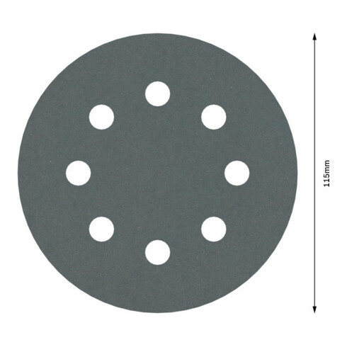 Bosch Schleifblatt F355 115 mm 600 8 Löcher Klett