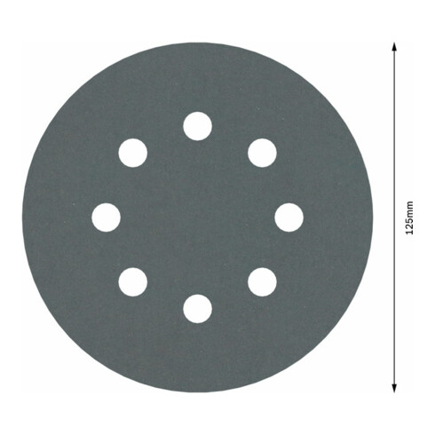 Bosch Schleifblatt F355 125 mm 600 8 Löcher Klett