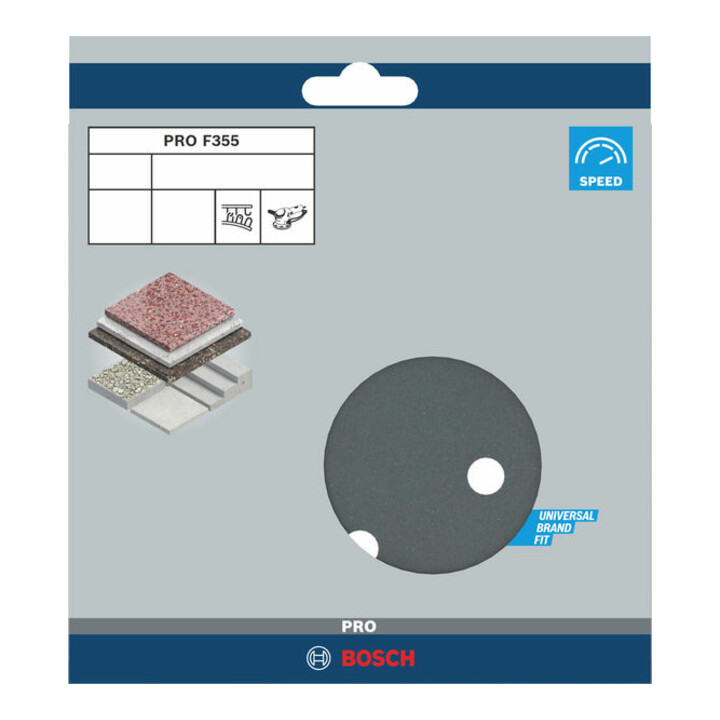Bosch Schleifblatt F355 150 mm 600 6 Löcher Klett