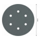Bosch Schleifblatt F355 150 mm 600 6 Löcher Klett