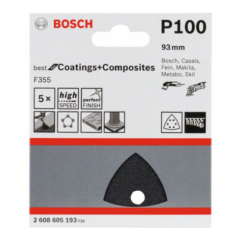 Bosch Schleifblatt F355 für Deltaschleifer und Multicutter