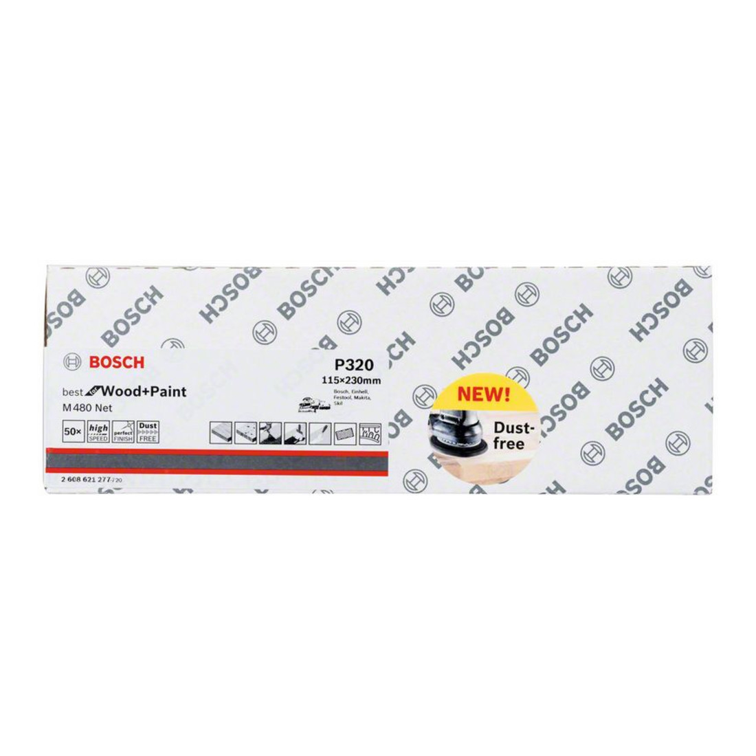 Bosch Schleifblatt M480 Net Best for Wood and Paint 115 x 230 mm 320