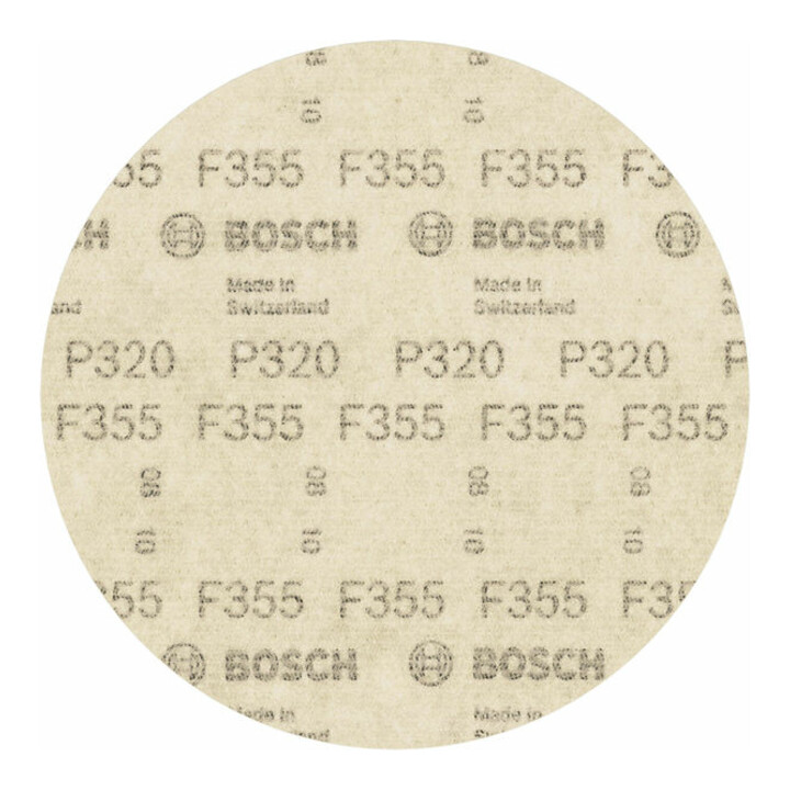 Bosch Schleifblatt Papier F355 115 mm 320 ungelocht Klett