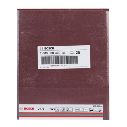 Bosch Schleifblatt-Papier J475 Best for Metal zum Handschleifen und für Schwingschleifer