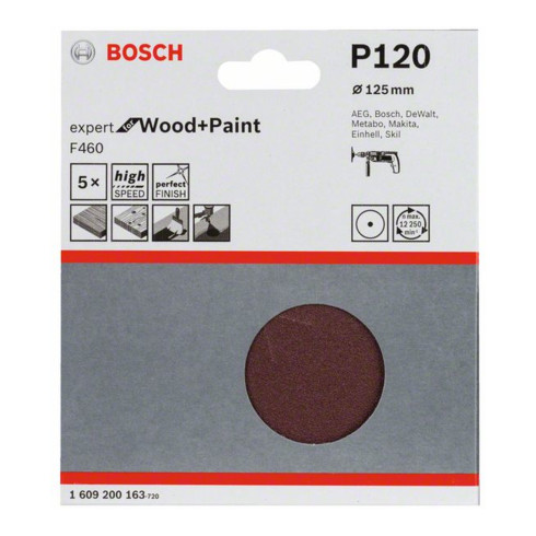 Bosch Schleifblatt-Papier F460 gespannt für Bohrmaschinen