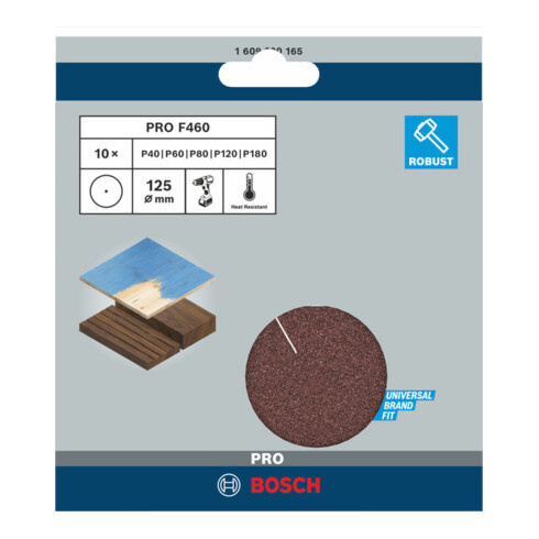 Bosch Schleifblatt-Set F460 Expert for Wood and Paint 125 mm 40 - 180