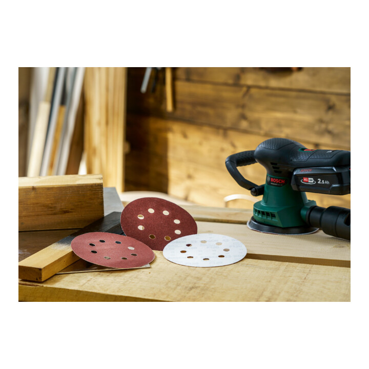 Bosch Schleifblatt-Set für Exzenterschleifer, 125 mm, 80 - 240