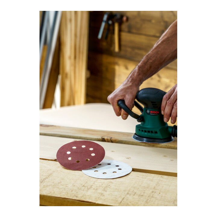 Bosch Schleifblatt-Set für Exzenterschleifer, 125 mm, 80 - 240
