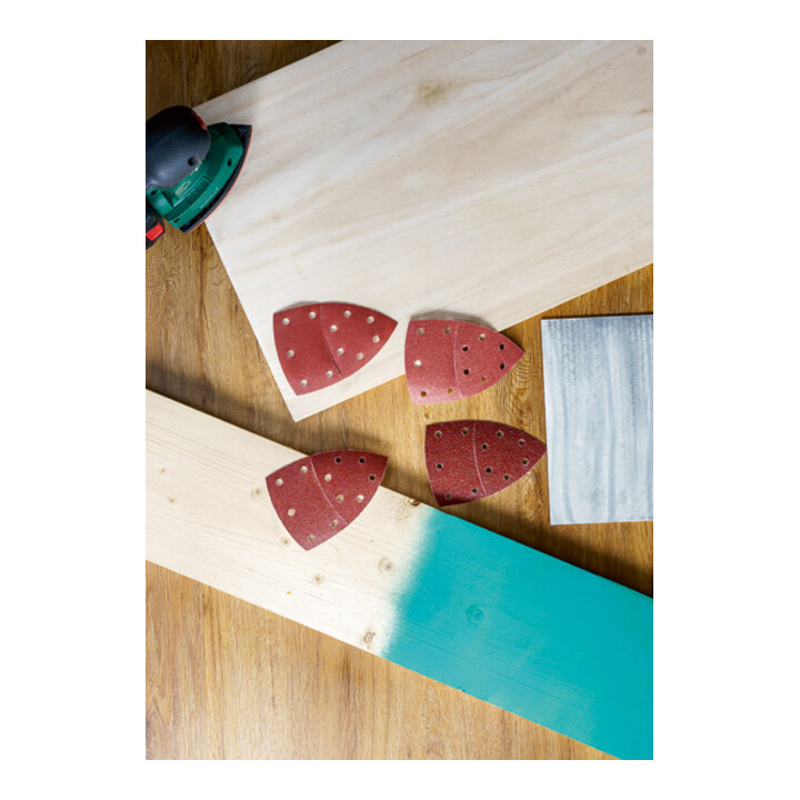 Bosch Schleifblatt-Set für Multischleifer, 25-teilig, 11 Löcher, 102 x 62 mm