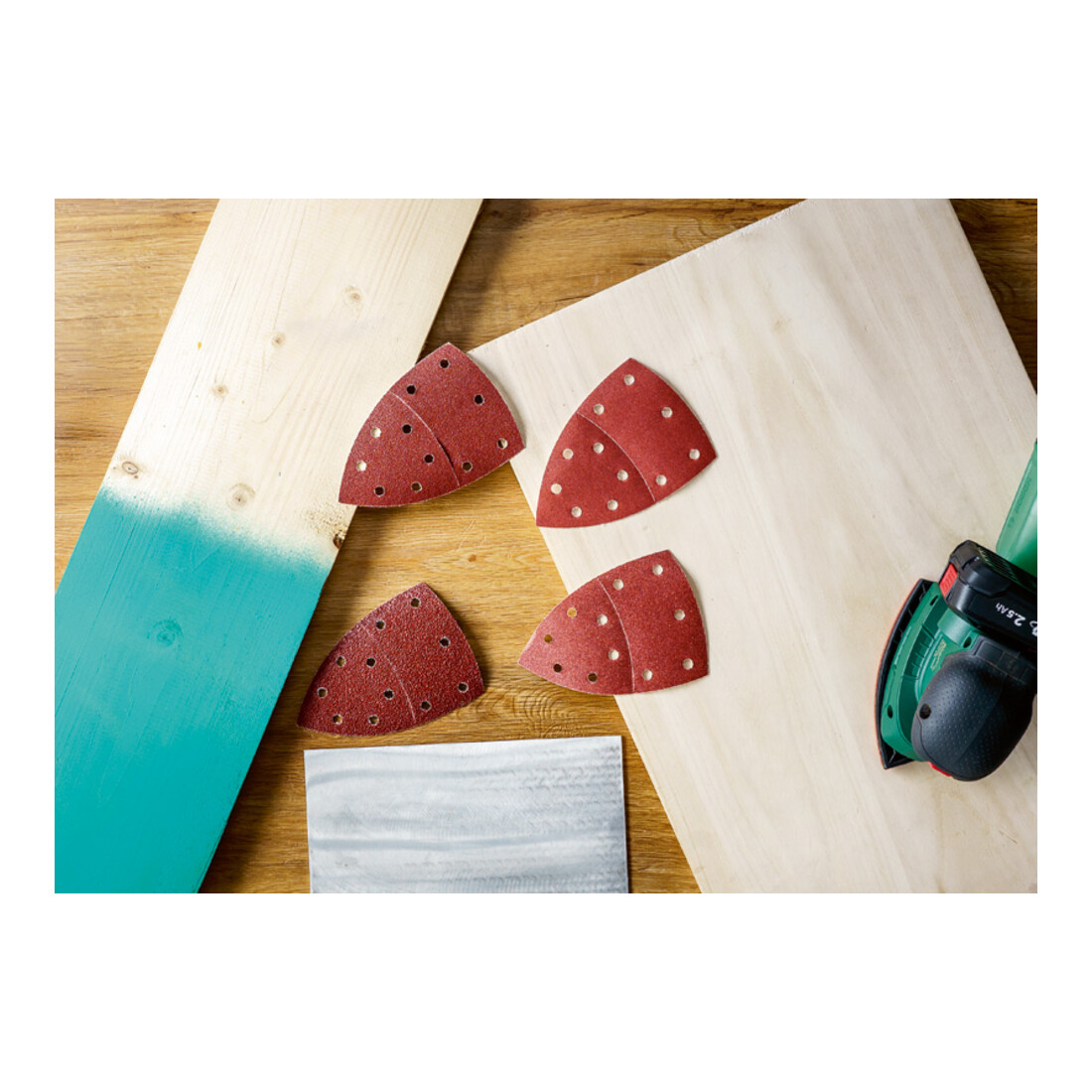 Bosch Schleifblatt-Set für Multischleifer, 25-teilig, 11 Löcher, 102 x 62 mm