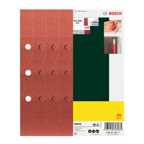 Bosch Schleifblatt-Set für Schwingschleifer gespannt