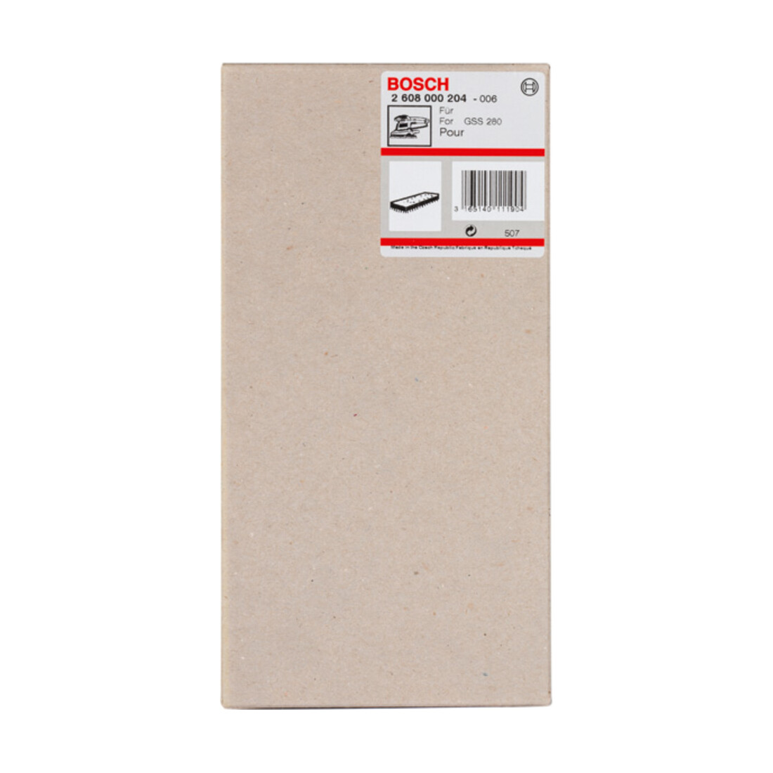 Bosch Schleifplatte 185 x 93 mm für GSS 280 A GSS 280 AE mit Kletthaftung