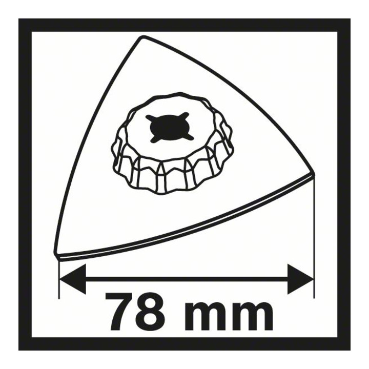 Bosch Schleifplatte AVZ 78 RT HM-Riff 78 mm