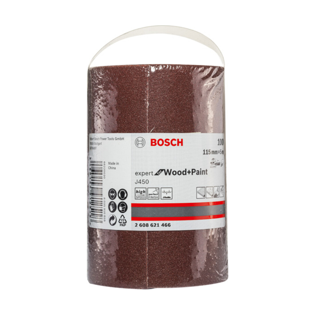 Bosch Schleifrolle J450 Expert for Wood and Paint 115 mm x 5 m 120