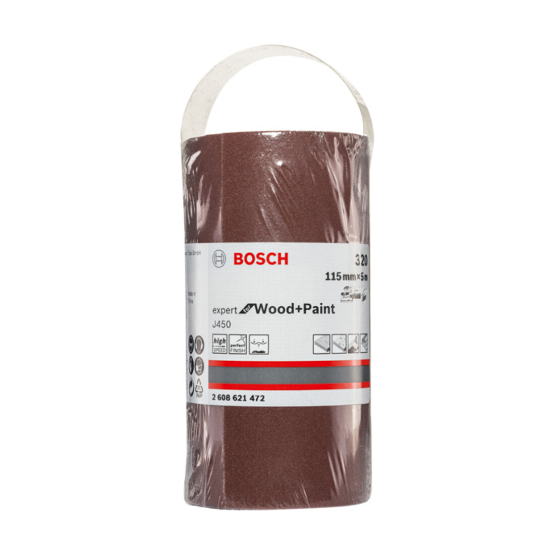 Bosch Schleifrolle J450 Expert for Wood and Paint 115 mm x 5 m 320