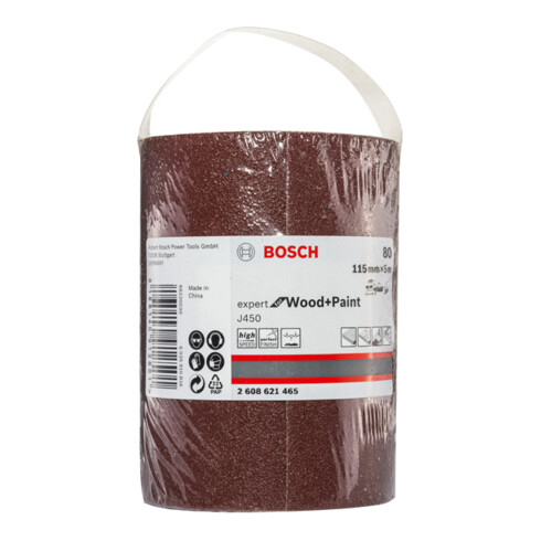 Bosch Schleifrolle J450 Expert for Wood and Paint 115 mm x 5 m 80