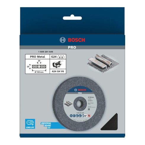 Bosch Schleifscheibe für Doppelschleifmaschinen, Körnung 24