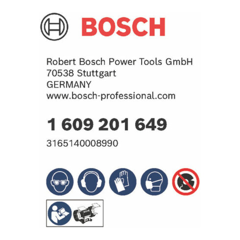 Bosch Schleifscheibe für Doppelschleifmaschinen, Körnung 24