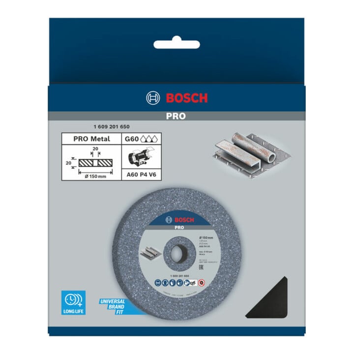 Bosch Schleifscheibe für Doppelschleifmaschinen, Körnung 60