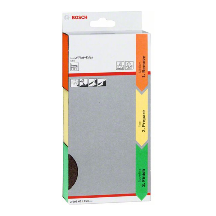 Bosch Schleifschwamm-Set S471 Best for Flat& Edge 3-teilig 69 x 97 x 26 mm M, F,SF