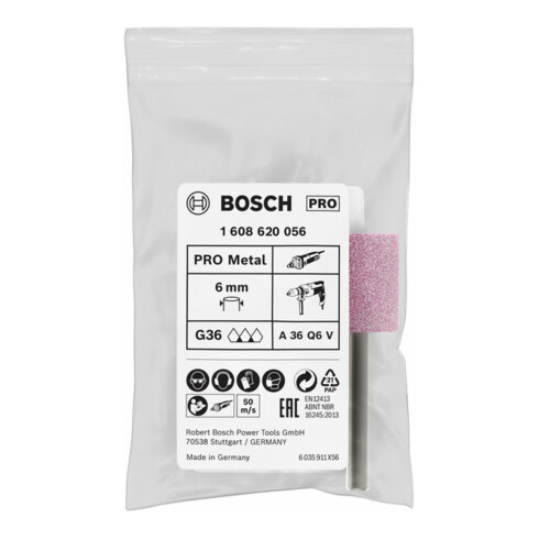 Bosch Schleifstift zylindrisch mittelhart 6 mm 60 20 mm 25 mm