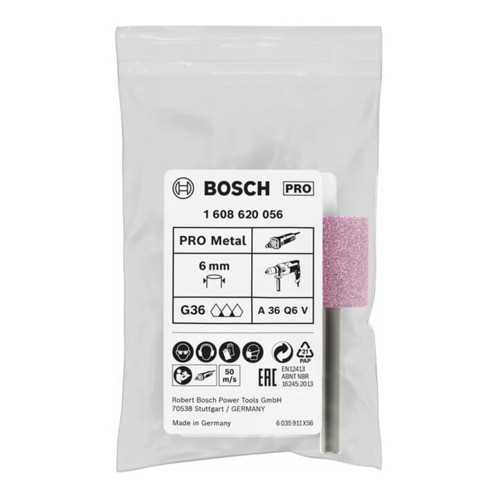 Bosch Schleifstift zylindrisch mittelhart 6 mm 60 20 mm 25 mm