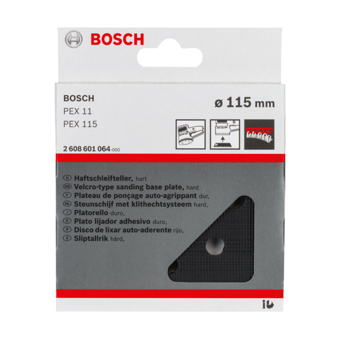 Bosch Schleifteller hart 115 mm passend zu PEX 115
