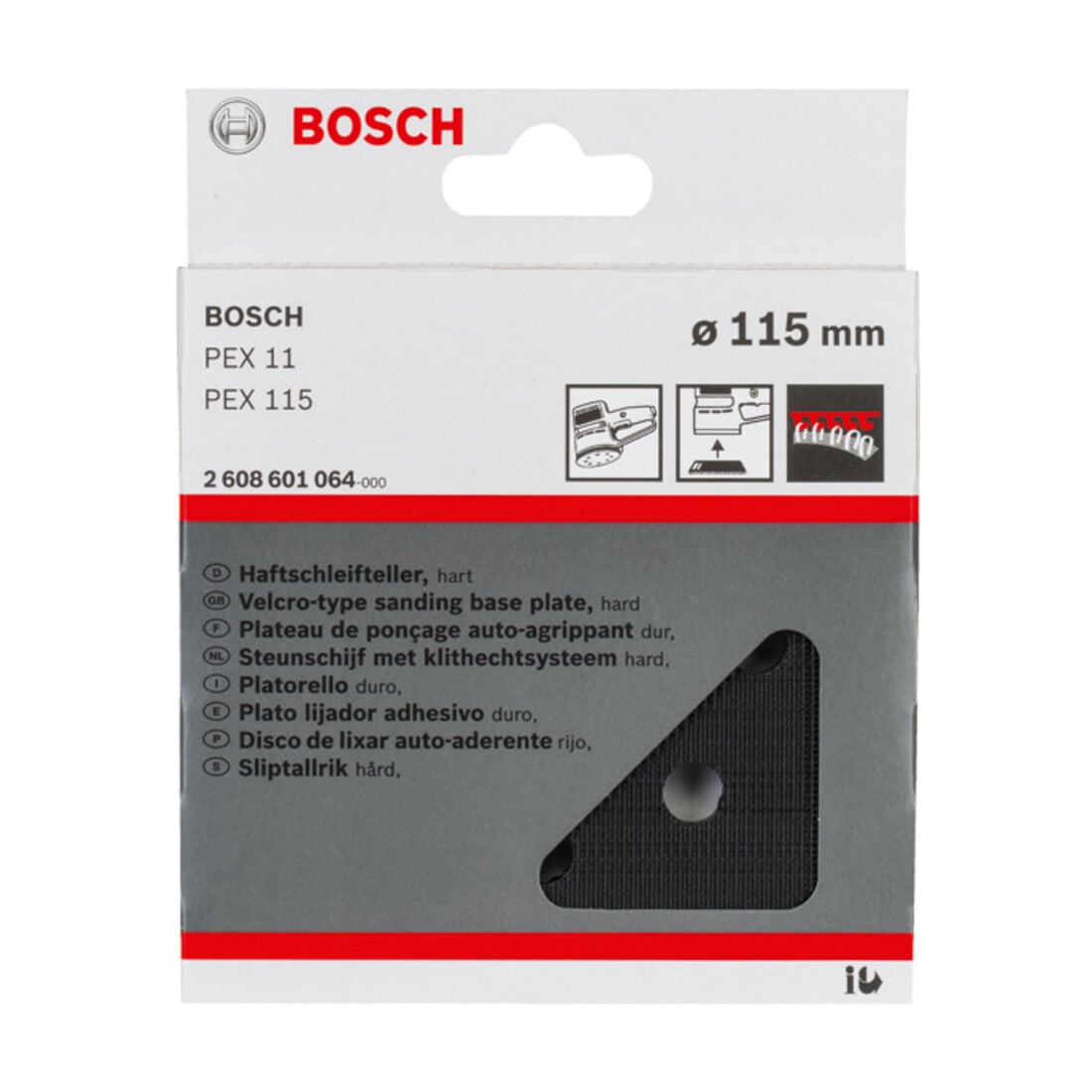 Bosch Schleifteller hart 115 mm passend zu PEX 115