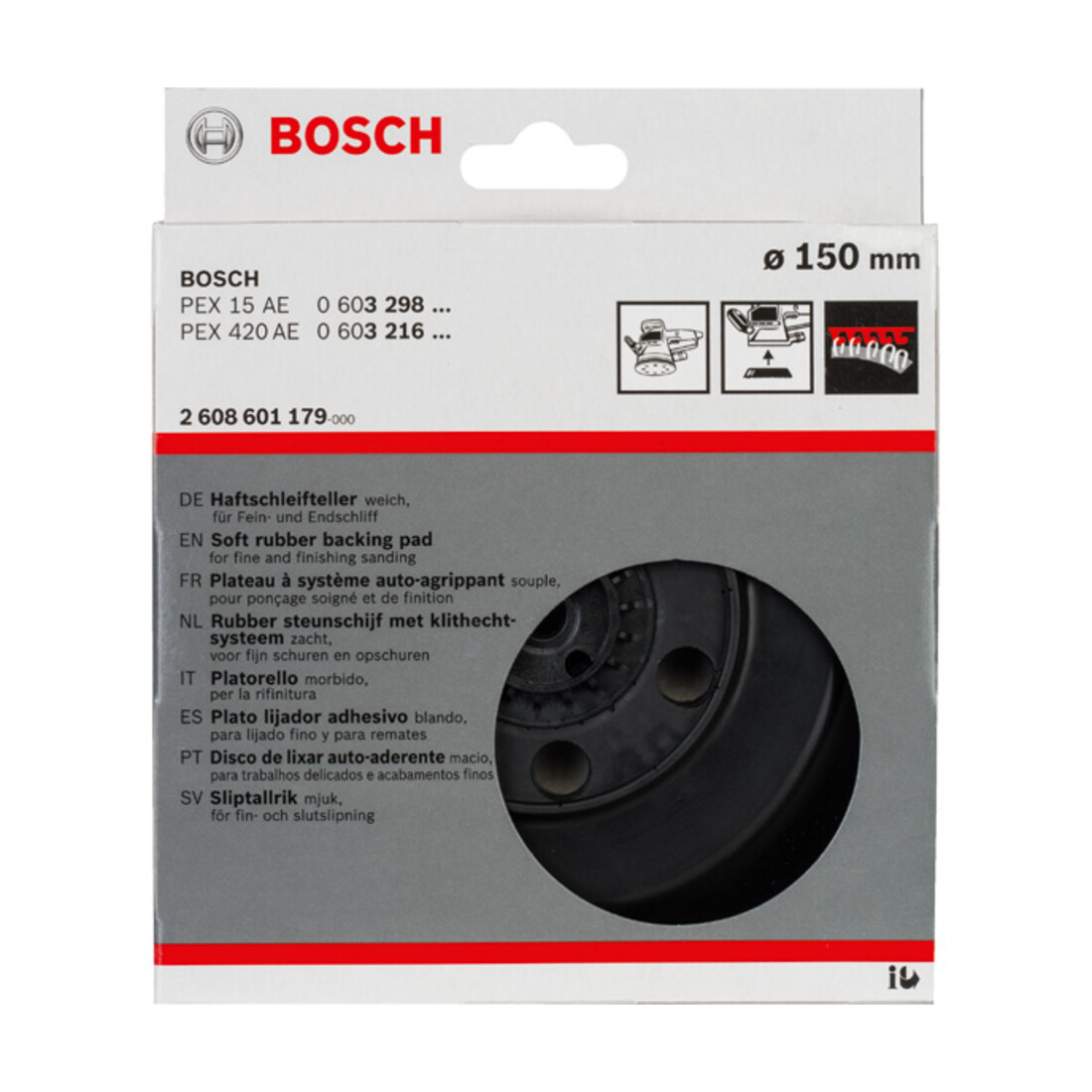Bosch Schleifteller weich 150 mm für PEX 15 und PEX 420 AE