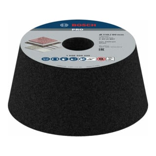 Bosch Schleiftopf für Nass- und Winkelschleifer konisch-Stein/Beton