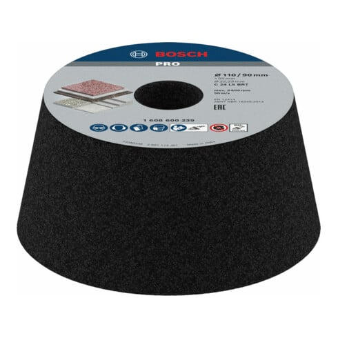 Bosch Schleiftopf für Nass- und Winkelschleifer konisch-Stein/Beton